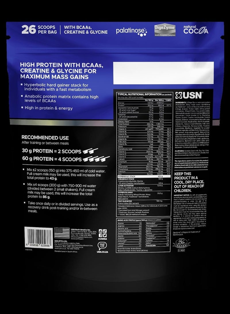 USN Hyperbolic Mass GH 2kg Dutch Chocolate