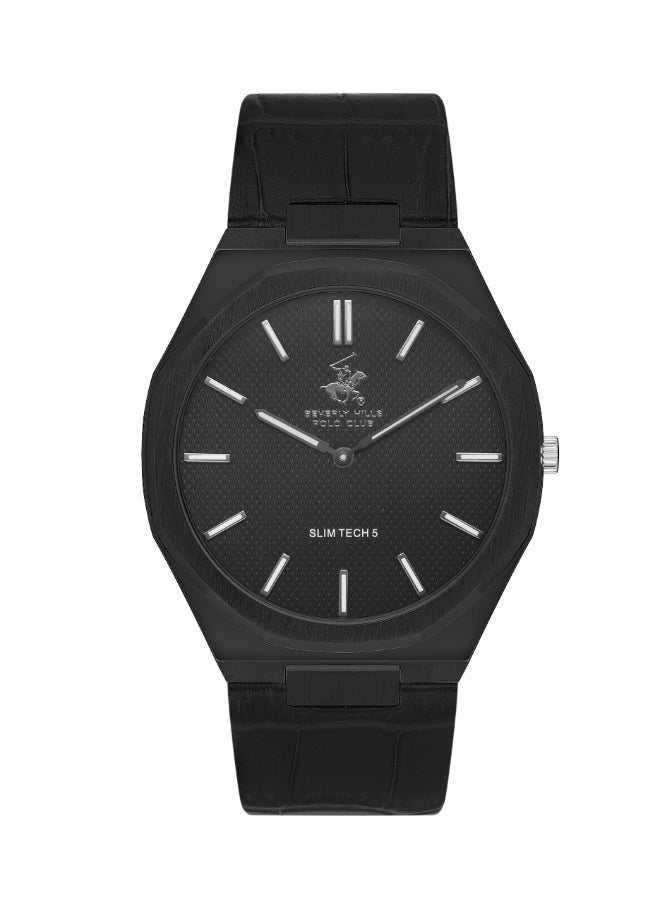 Men's Analog Tonneau Shape Leather Wrist Watch BP3607X.651 - 42 Mm