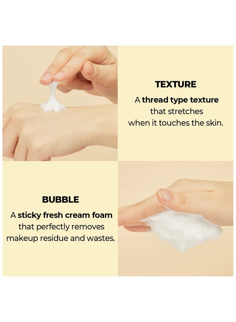 numbuzin No.2 Deep Clean Fresh Cream Cleanser Face Wash, Rich Foam, Natural Cleansing Ingredients, Korean Skin Care for Face (120ml)