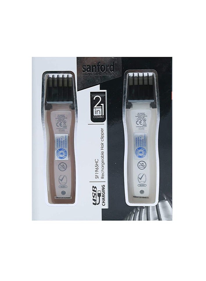 Rechargeable Hair Clipper Black/White/Brown