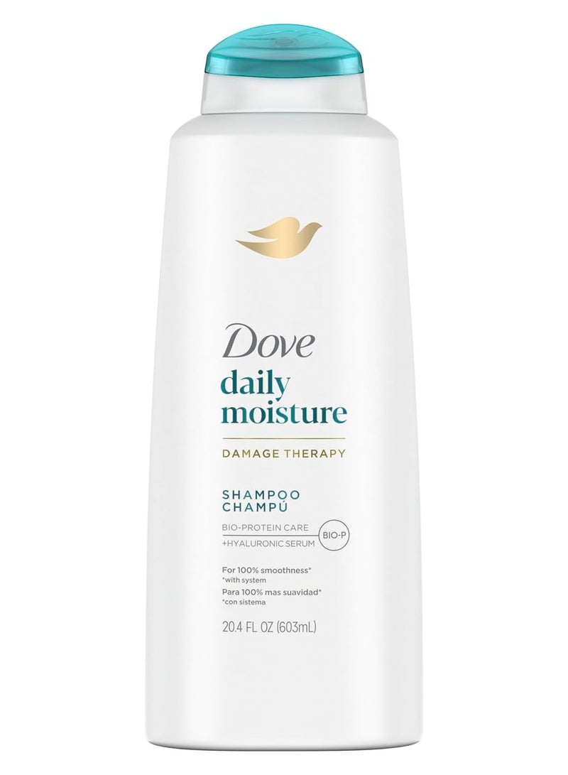 Dove Damage Therapy Shampoo Daily Moisture for Dry Hair Shampoo with Bio-Protein Care 20.4 fl oz
