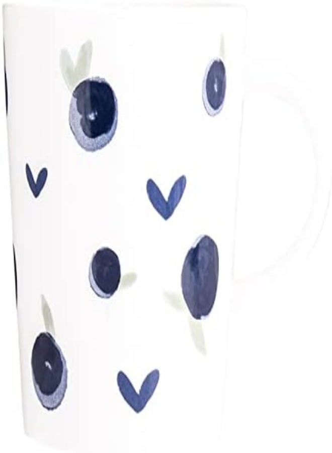 Akdc Ceramic Mug Blueberry 9Cm X 9Cm X 10Cm White