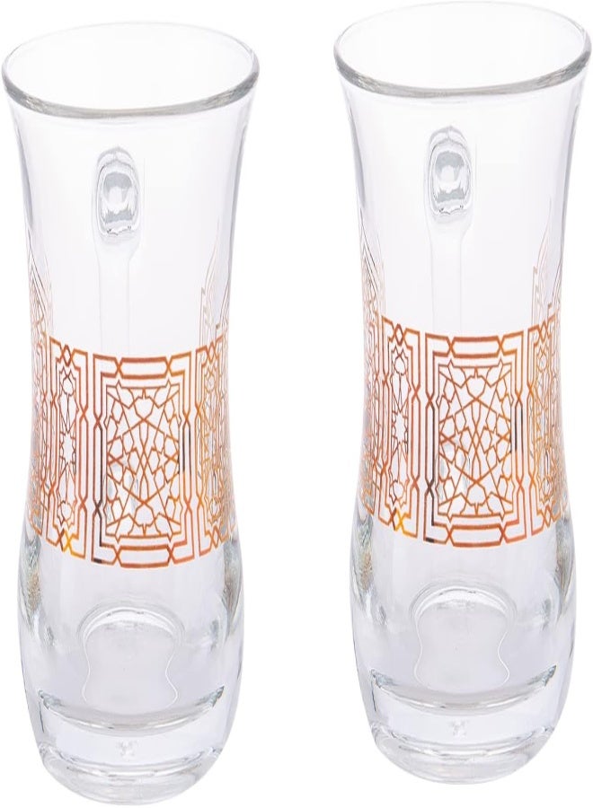 Akdc 2Pcs Glass Mug L(8Cm) Xw(8Cm) Xh(11Cm) Transparent