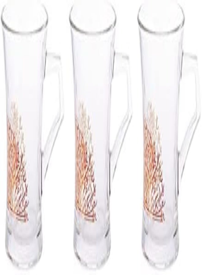 Akdc 3Pcs Glass Mug Set L(8Cm) Xw(8Cm) Xh(11Cm) Transparent
