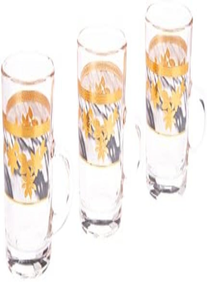 Akdc 3Pcs Glass Mug Set Transparent