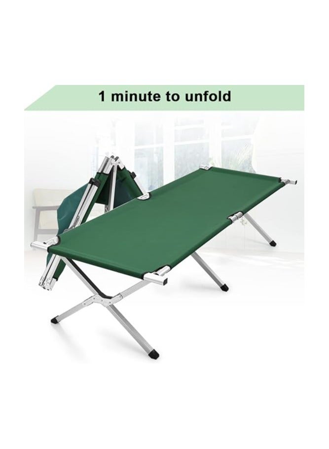 Adult Camping Bed, Comfortable Heavy Duty Military Army Style Foldable Sleeping Tent Bed with Carrying Bag