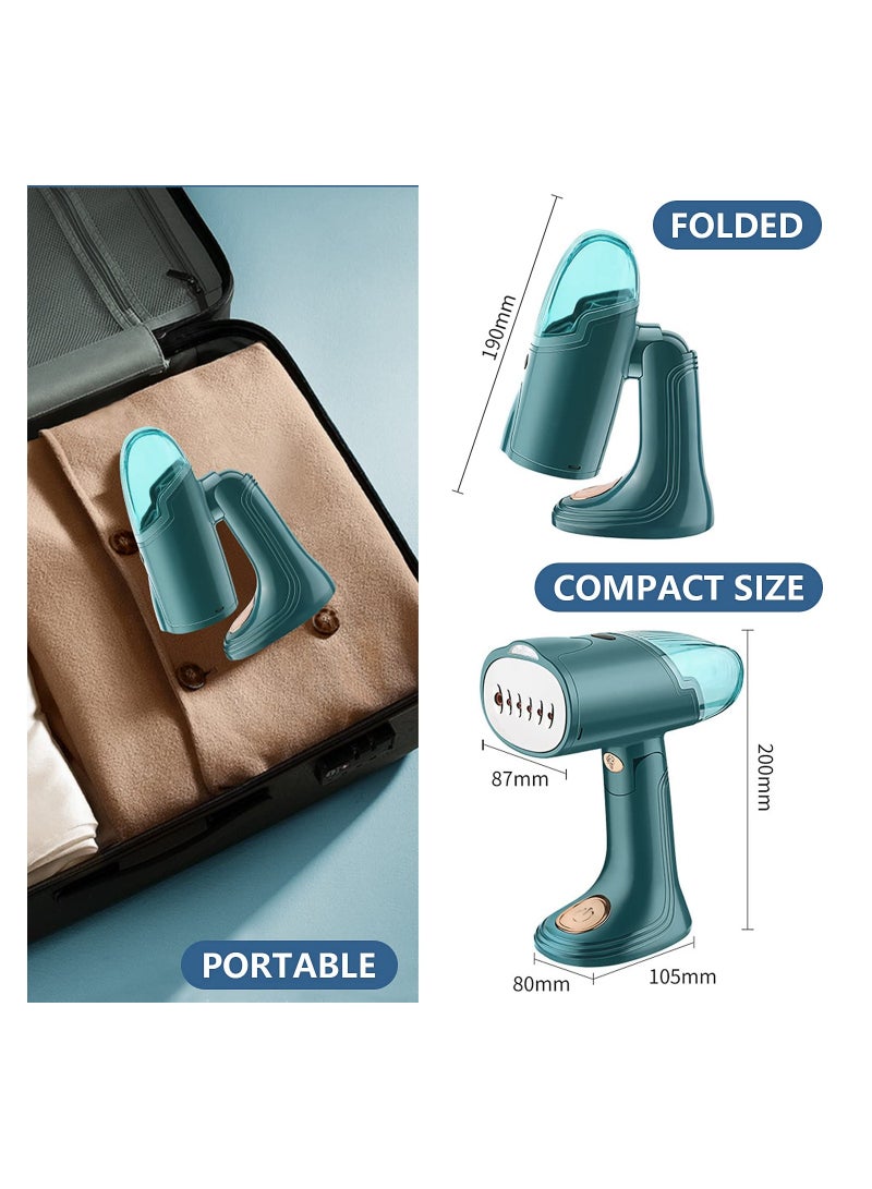 SYOSI, 1500W Portable Foldable Steam Iron, Fabric Wrinkles Remover Steamer for Clothes, Curtains, Sofa Covers