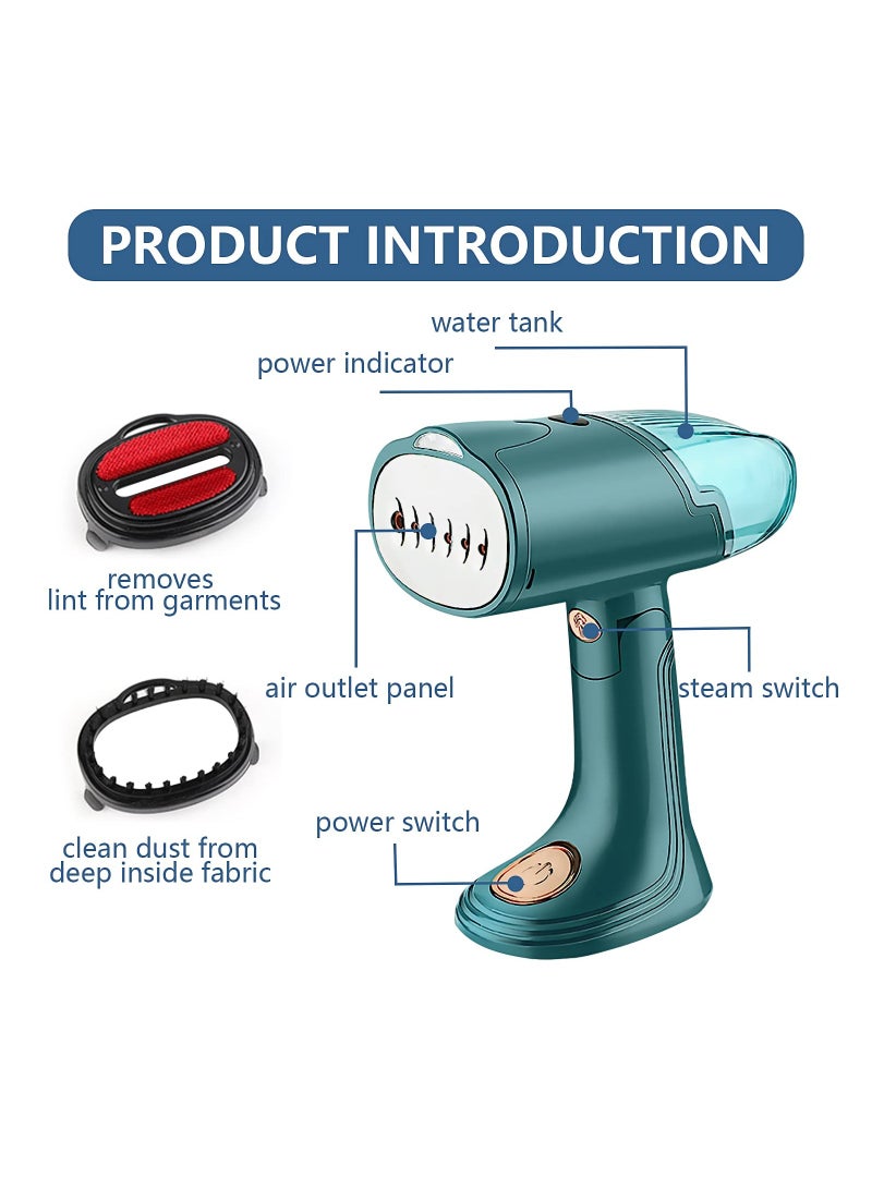 SYOSI, 1500W Portable Foldable Steam Iron, Fabric Wrinkles Remover Steamer for Clothes, Curtains, Sofa Covers