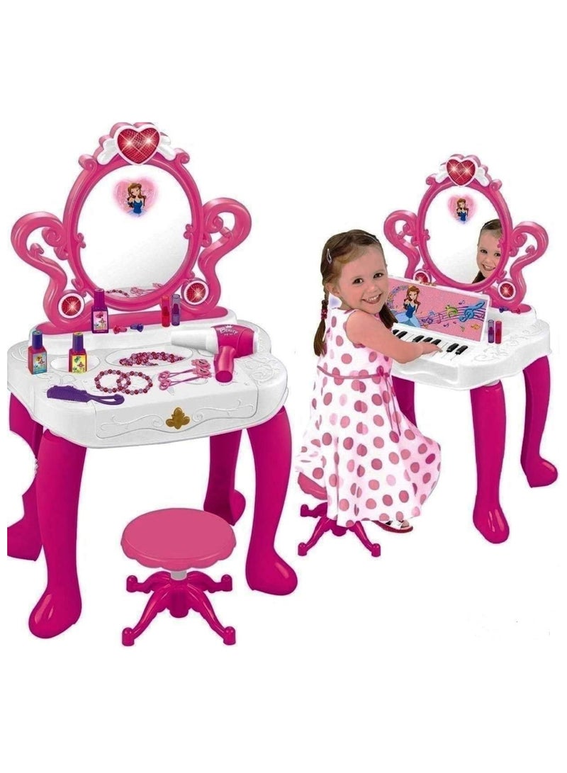 Princess 2-In-1 Toddler Vanity Set With Piano Unlock Creativity Joy And Music In One Experience A Kids Vanity Set With Mirror And Piano For Kids Ages 3-5
