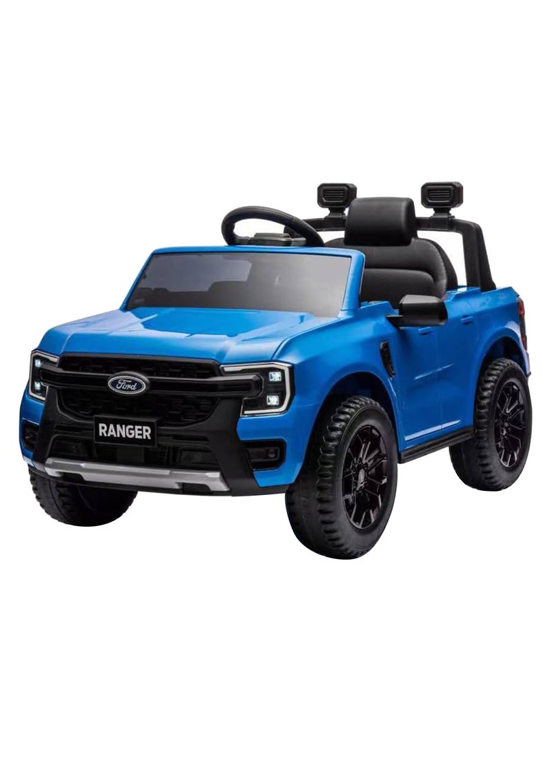 Lovely Baby Power Riding SUV Car LB 707L for Kids - Electric Ride On - Battery Operated Car - Leather Seats - Toddler Car - Music Play MP3-USB - Blue