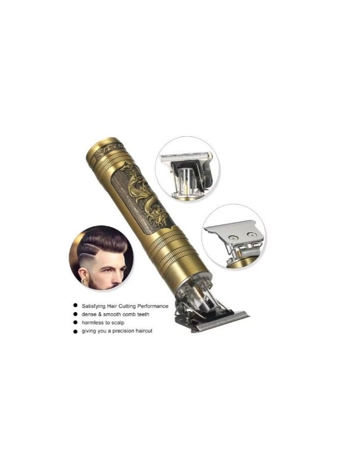 USB Rechargeable Hair trimmer Electric Haircut Kit Gold/Black