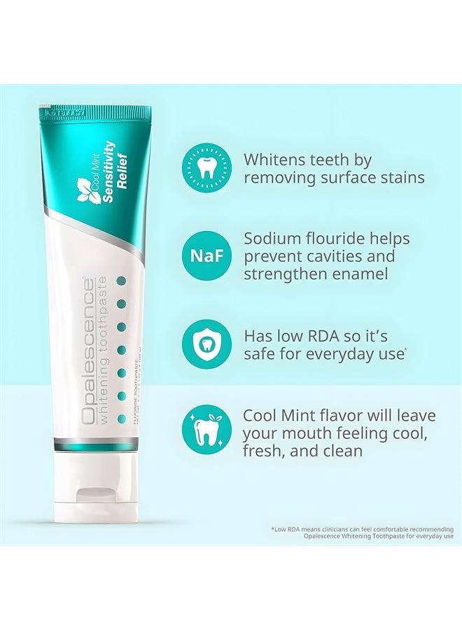 Whitening Toothpaste for Sensitive Teeth (12 Pack) - Oral Care, Mint Flavor, Gluten Free - 5167-12