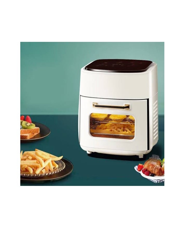 Air Fryer Oven, 15L Digital Air Fryer Oven, 8-in-1 Rotisserie & Convection Oven, With LED Touchscreen Temperature & Controls, For Bake, Roast, Dehydrate, 1400W, With Baking Accessories