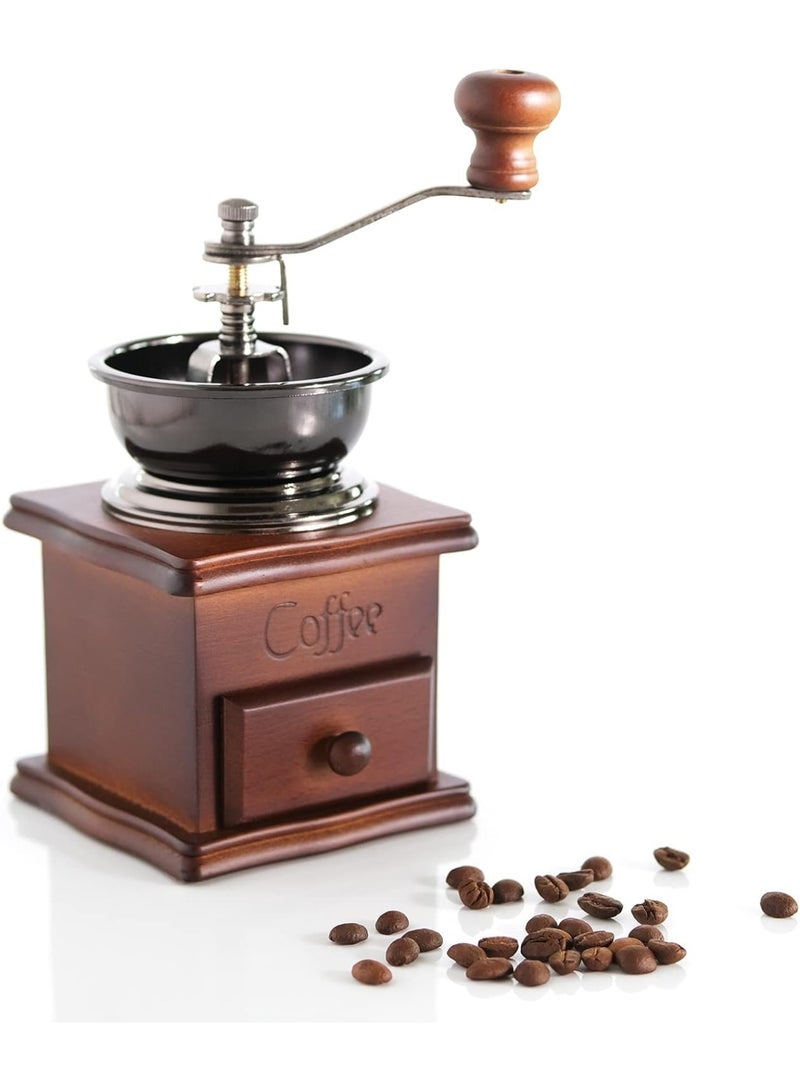 Artisanal Hand Crank Coffee Grinder Mill With Grind Settings