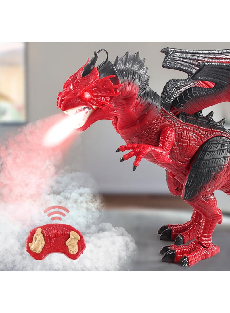 Remote Control Walking Dinosaur Toy with Smoke and Head Movement