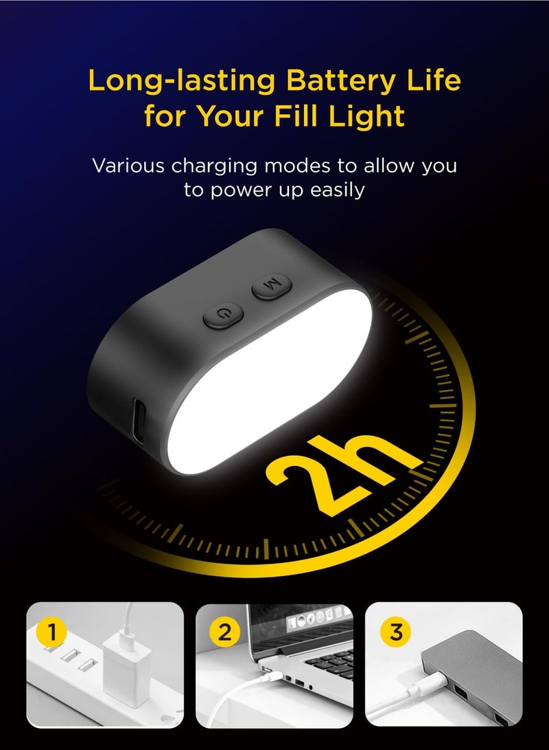 AOCHUAN RGB Magnetic Fill Light for Gimbal LED Video Photography Light 3 Brightness and 7 Color Adjustment for Phone Selfie Live