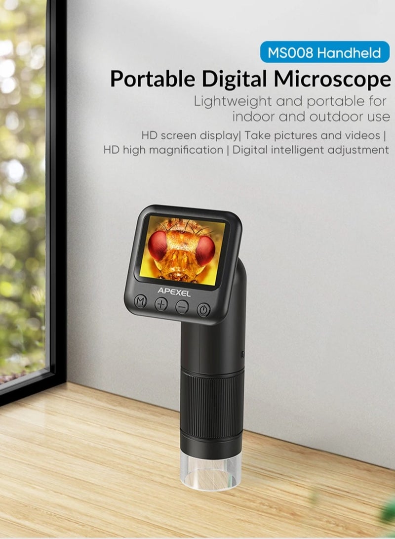 New MS008 Digital Portable Microscope High-Definition Magnifying Glass With screen