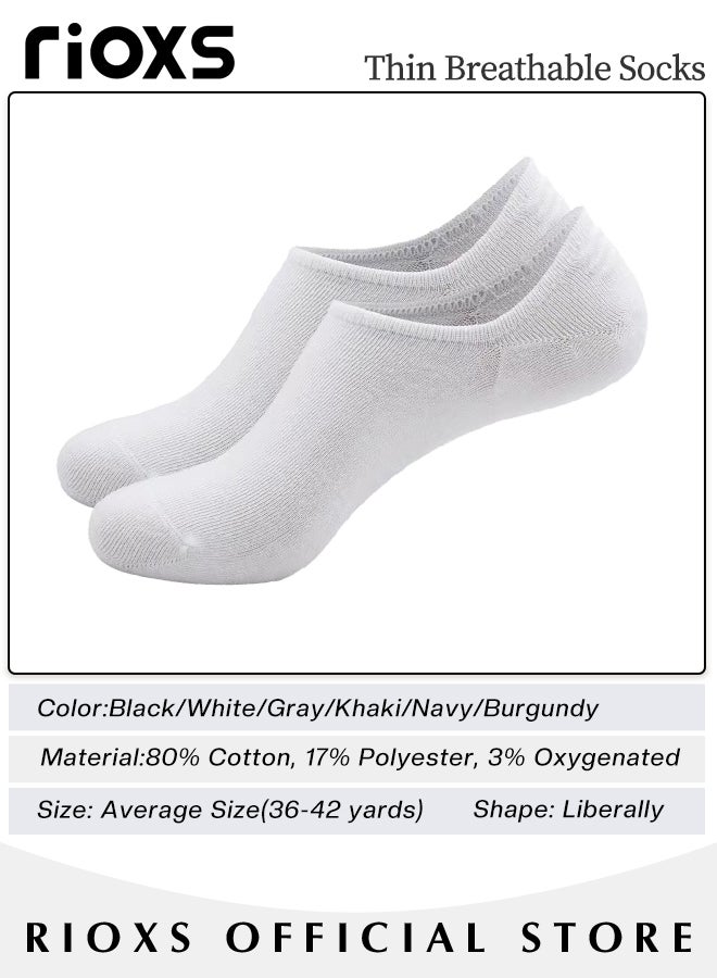 No Show Socks Set with Different Colors, 6 Pairs of Low-cut Liners Socks, Anti-slid Invisible Socks, High-quality Athletic Socks, Easy to Match Different Kinds of Shoes