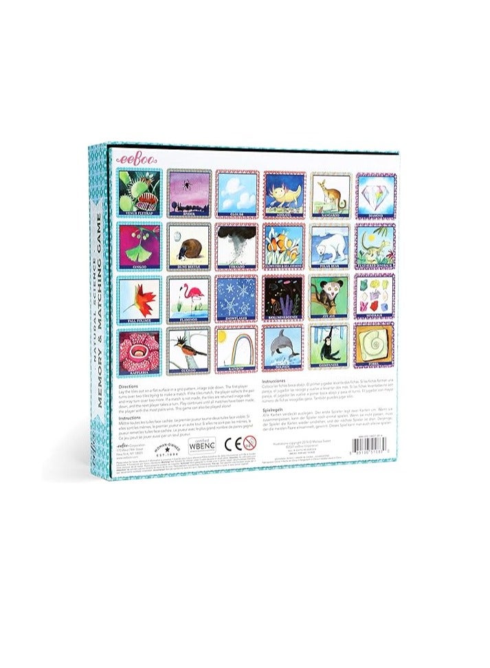 eeBoo Natural Science Memory and Matching Game for Education and fun to play for kids.