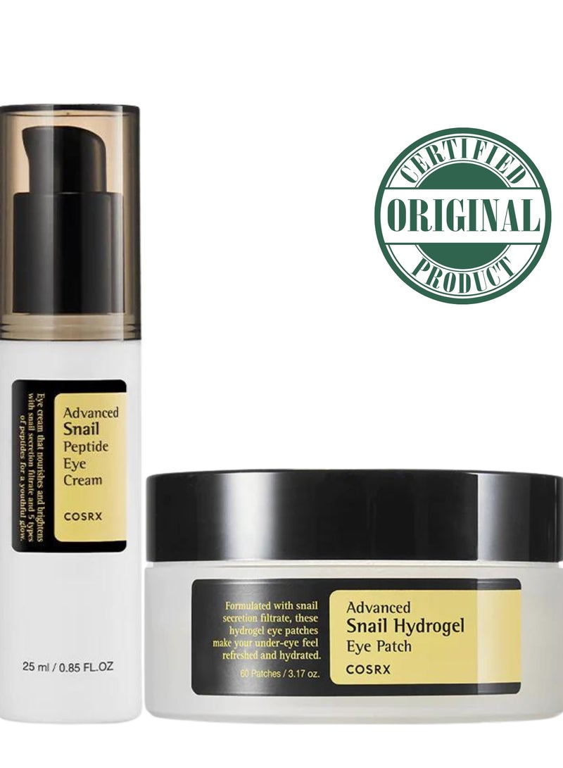 Advanced Snail Peptide Duo Eye Cream & Hydrogel Eye Patch Double-Functioning Solutions For Radiant Eyes At Any Age 118.99ml