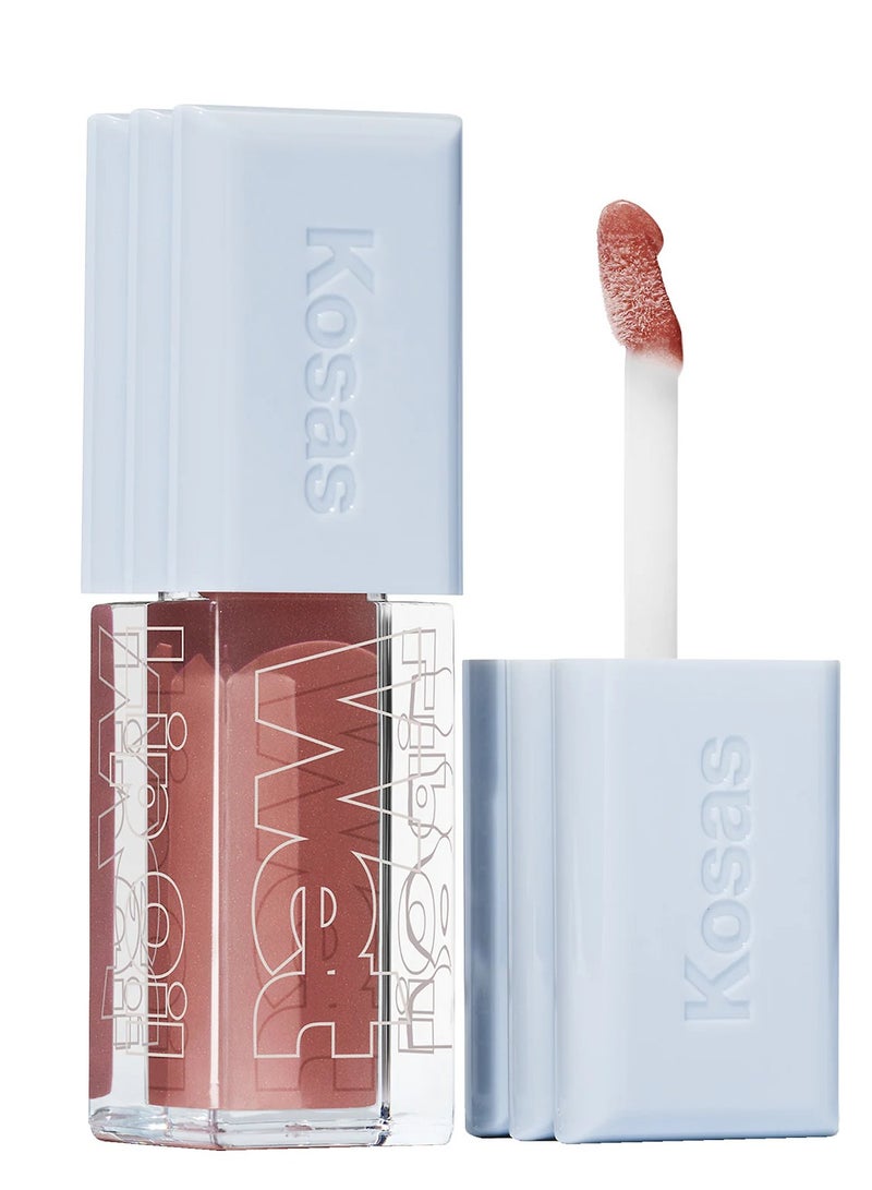 Wet Lip Oil Plumping Treatment Gloss- Unbuttoned-soft warm blush, 4.6ml