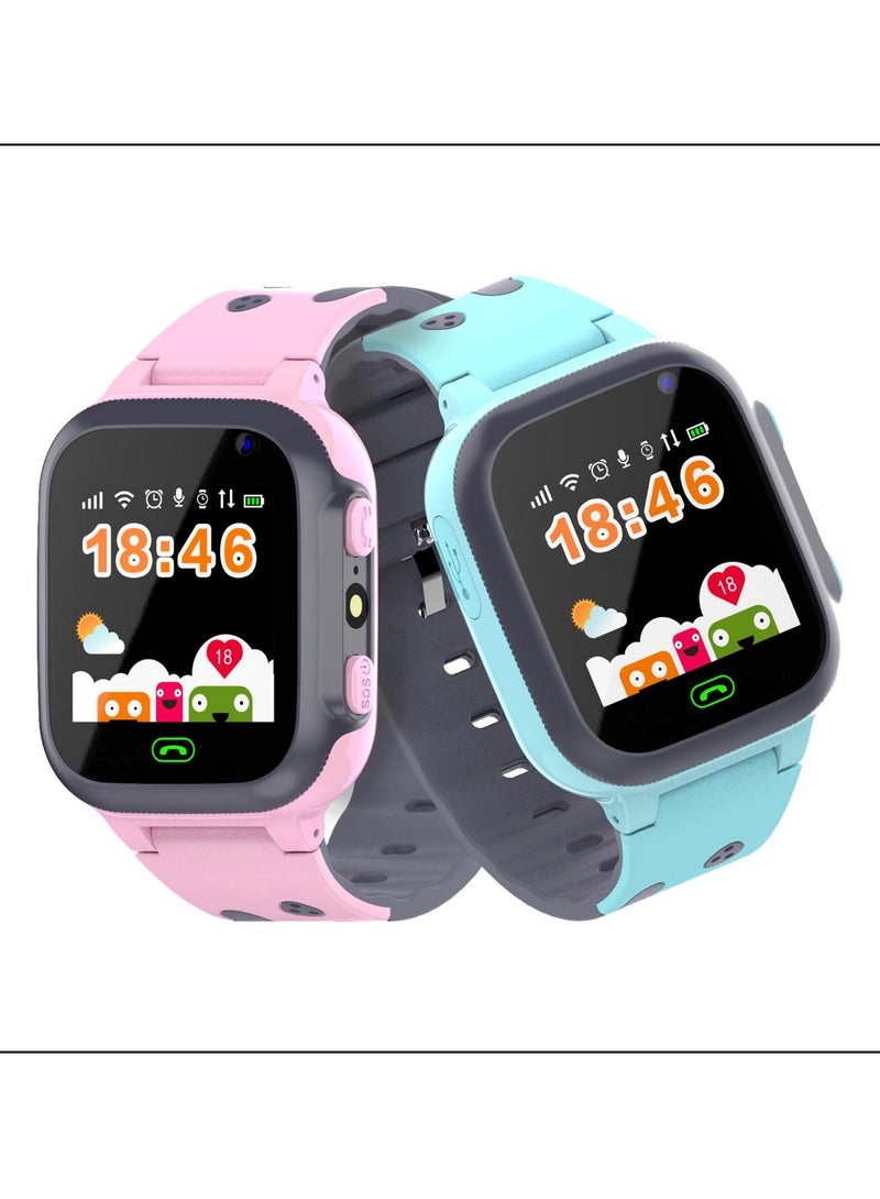 Pack of 2 Modio MK 05: Dynamic Duo Kids' Smart Watch Set in Blue/Grey & Pink/Grey