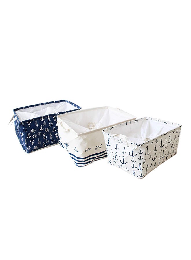 Pack Of 3 Nautical Storage Baskets