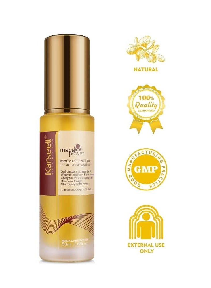 Moroccan Argan Oil for Hair Healing Cold Pressed Weightless Argan Oil Hair Serum for Dry Damaged Hair 50ml
