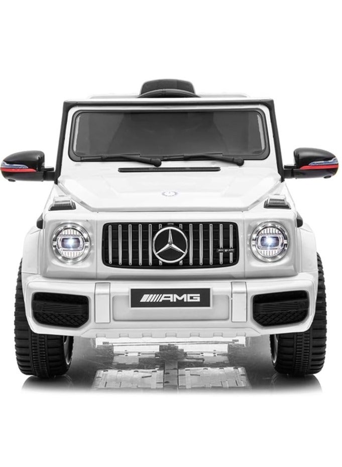 Mercedes-Benz AMG G63 12V Ride-On Car with Remote Control - Safe & Fun Electric Ride for Kids, Realistic Design, LED Lights, Music Player, and Parental Control