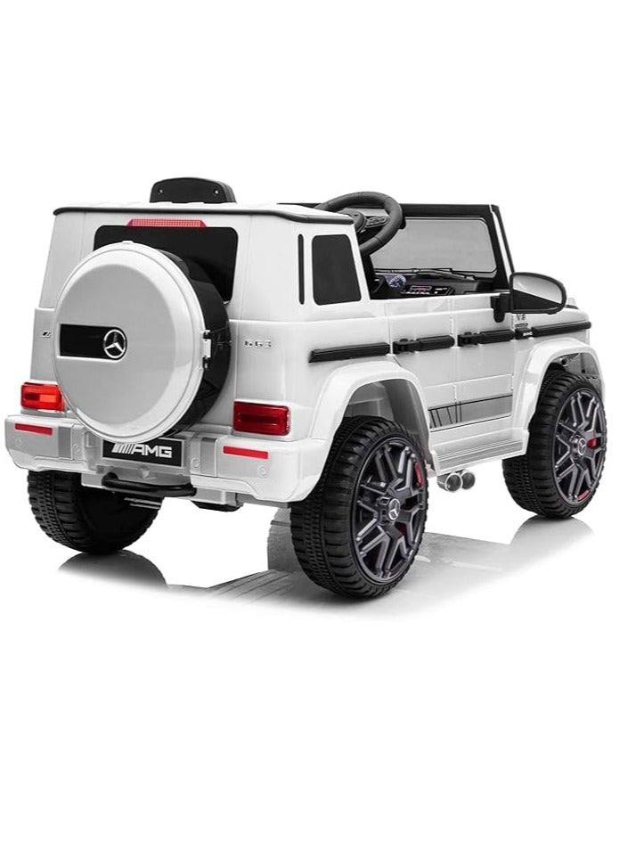 Mercedes-Benz AMG G63 12V Ride-On Car with Remote Control - Safe & Fun Electric Ride for Kids, Realistic Design, LED Lights, Music Player, and Parental Control