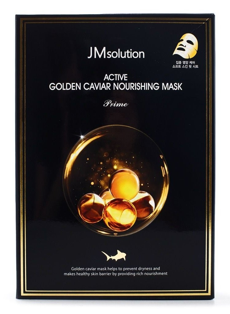 JM SOLUTION ACTIVE GOLD CAVIAR NOURISHING MASK (10 SHEETS)