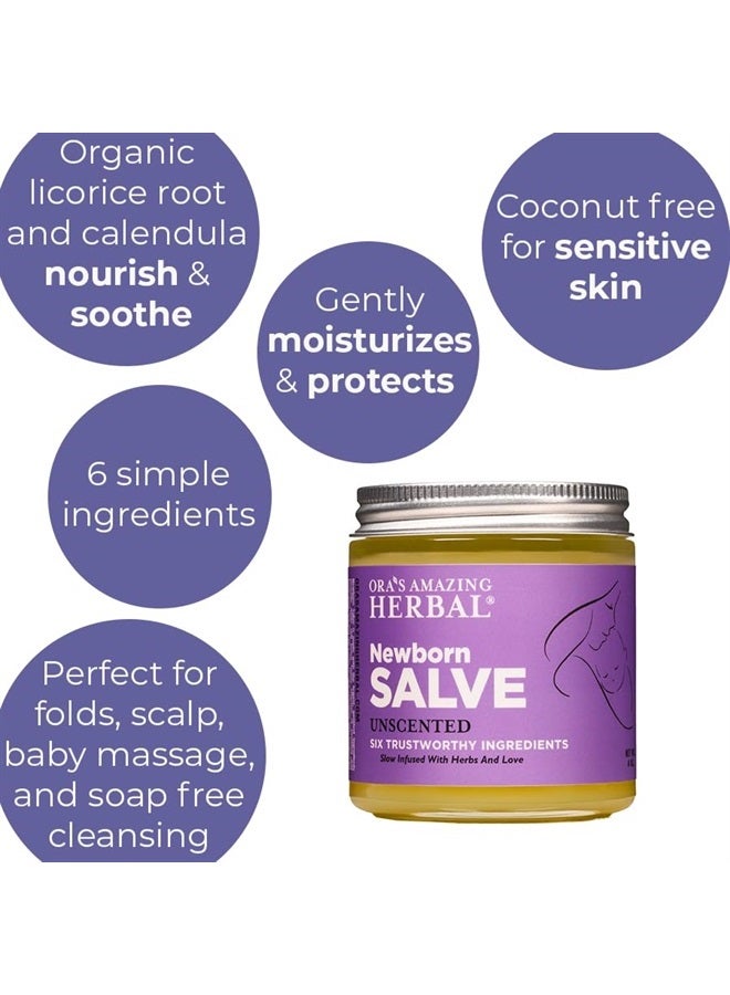 Newborn Salve, Baby Calendula Cream, Baby Acne Treatment, EWG Verified Baby Eczema Cream, Cradle Cap Treatment, Diaper Ointment, Natural Baby Care with Organic Calendula, Ora's Amazing Herbal