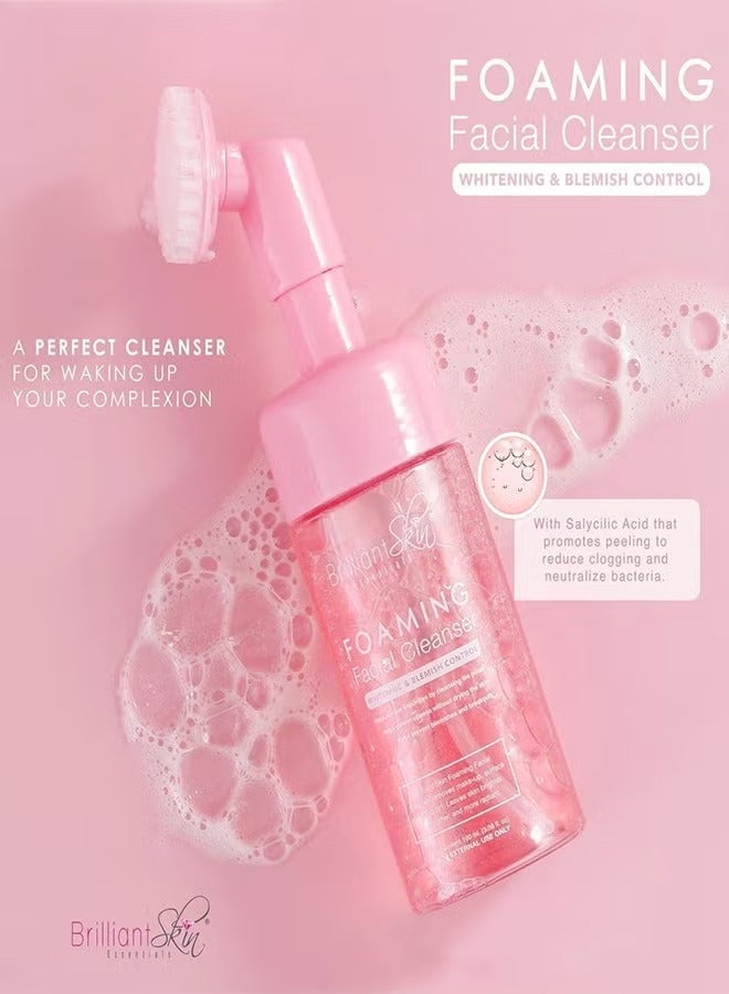 Whitening and Blemish-Control Foaming Facial Cleanser, Removes Impurities, Unblocks Pores, Controls Oiliness Without Drying the Skin, Proactively Prevents Blemishes and Breakouts, 100ml.