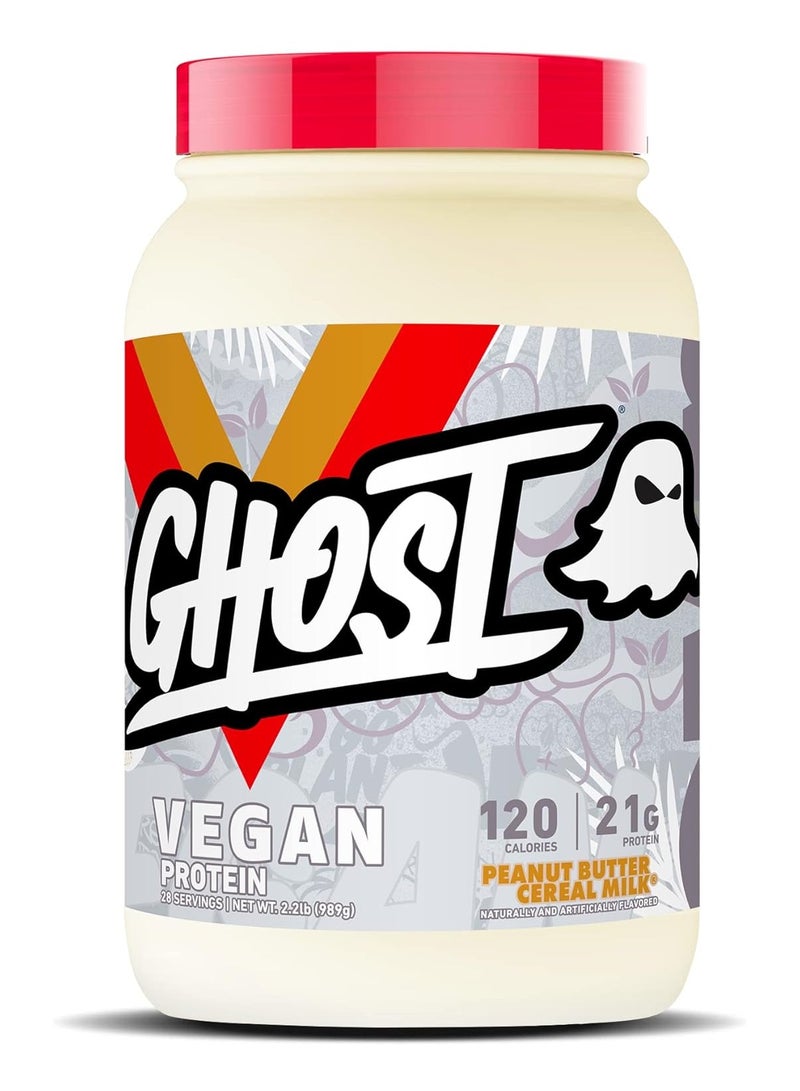 Ghost Vegan Protein 989g Peanut Butter Cereal Milk Flavor 28 Serving