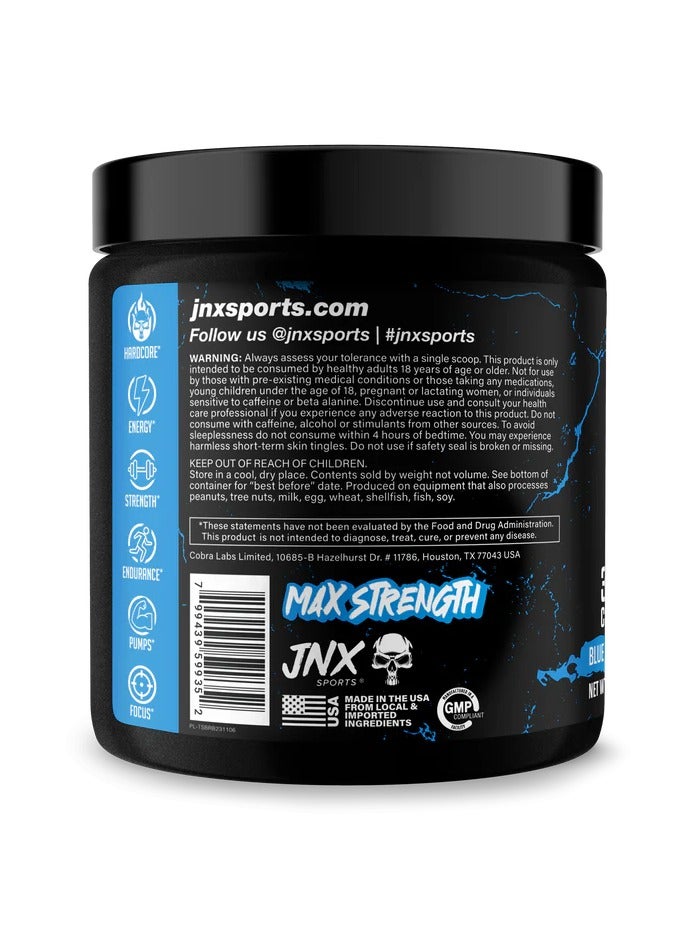 JNX Sports The Shadow Pre-workout 270g Blue Raspberry Flavor 30 Serving