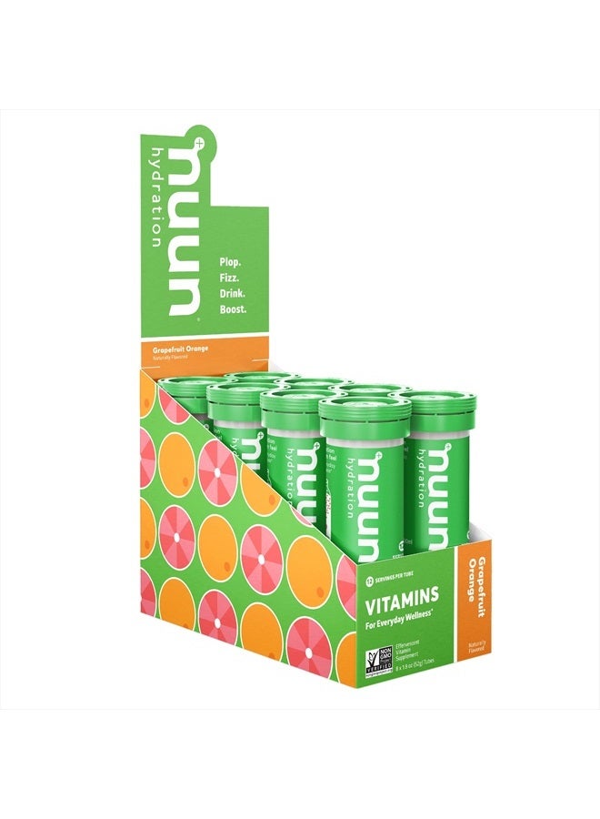 Hydration Vitamins Electrolyte Tablets + Vitamins, Grapefruit Orange, 8 Pack (96 Servings)