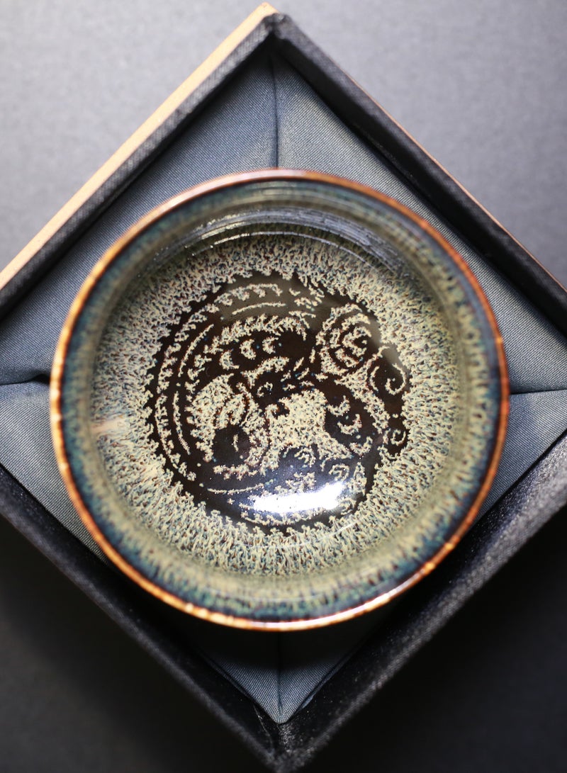 Jizhou kiln twelve zodiac signs paper-cut pattern cup