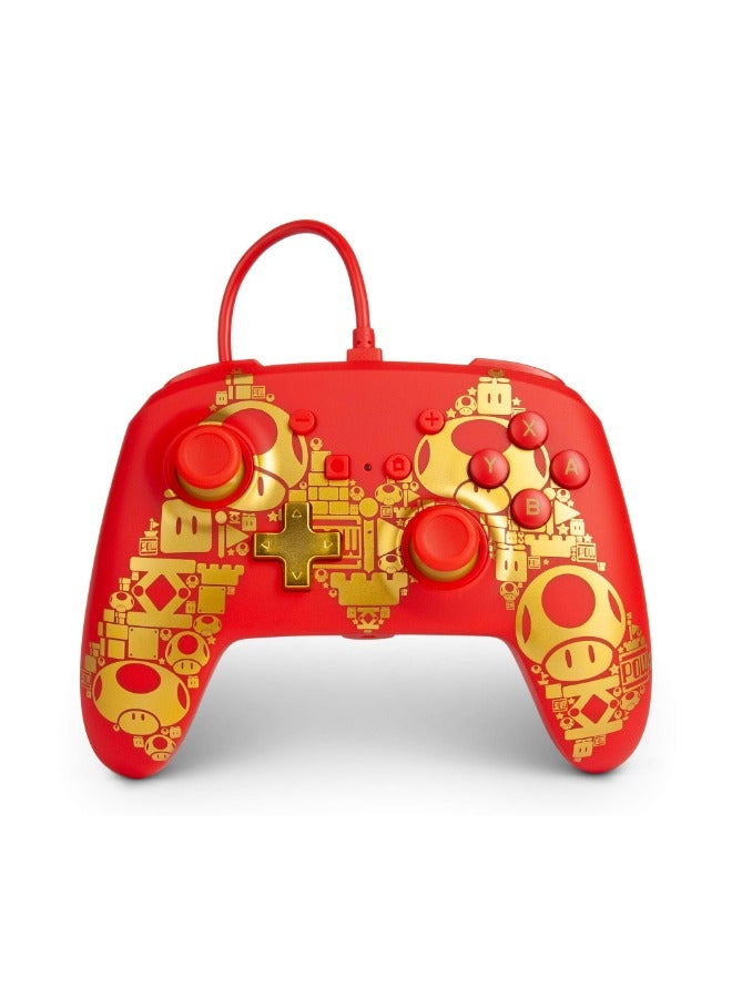 Mario Enhanced Wired Controller for Nintendo Switch - Golden M (Nintendo Switch)