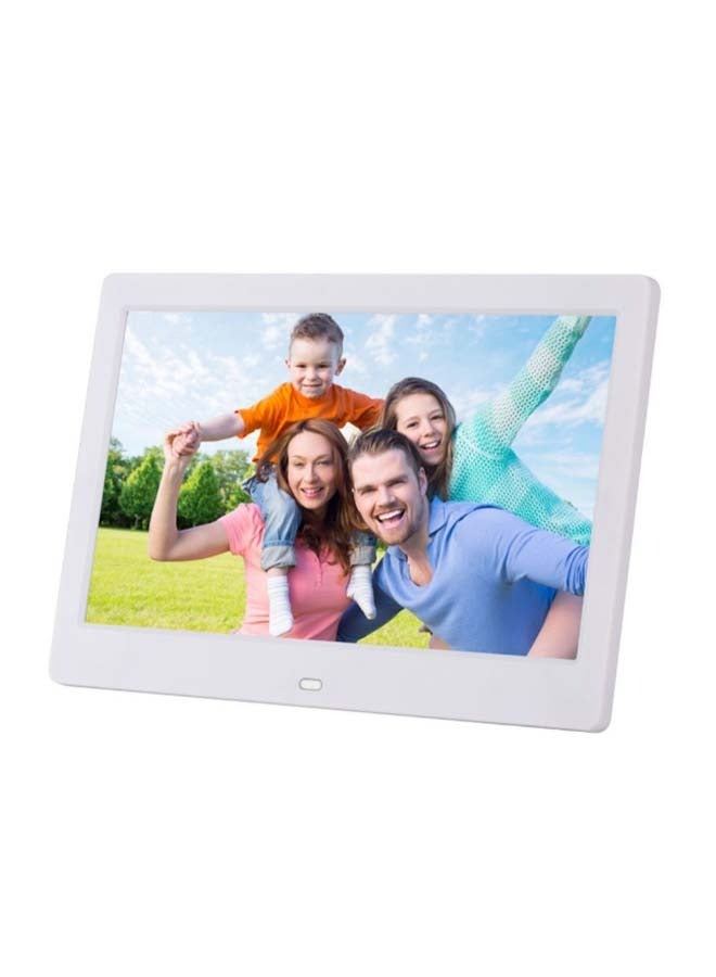 Digital Picture Frames 10.1 inch Digital Photo Frame LED Backlight HD 1024*600 Electronic Album Picture Music Movie Good Gift for Friends Family Multiple Functions (Color : White)