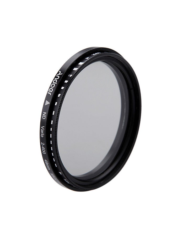49mm ND Fader Neutral Density Adjustable ND2 to ND400 Variable Filter for Canon Nikon DSLR Camera