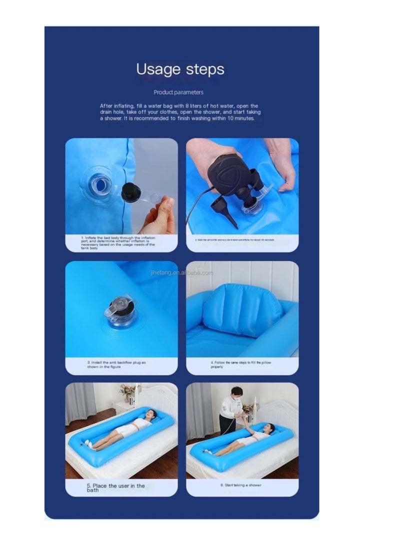 Elderly Electric Inflatable Shower tub Beds for Paralyzed Patients Nursing Equipment Automatic Pump