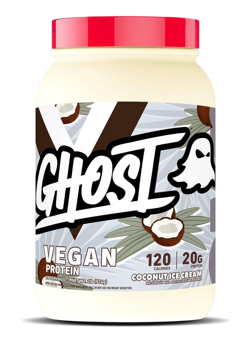 Ghost Vegan Protein 924g Coconut Ice Cream Flavor 28 Serving