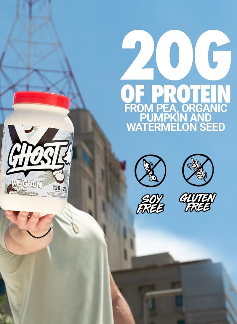 Ghost Vegan Protein 924g Coconut Ice Cream Flavor 28 Serving