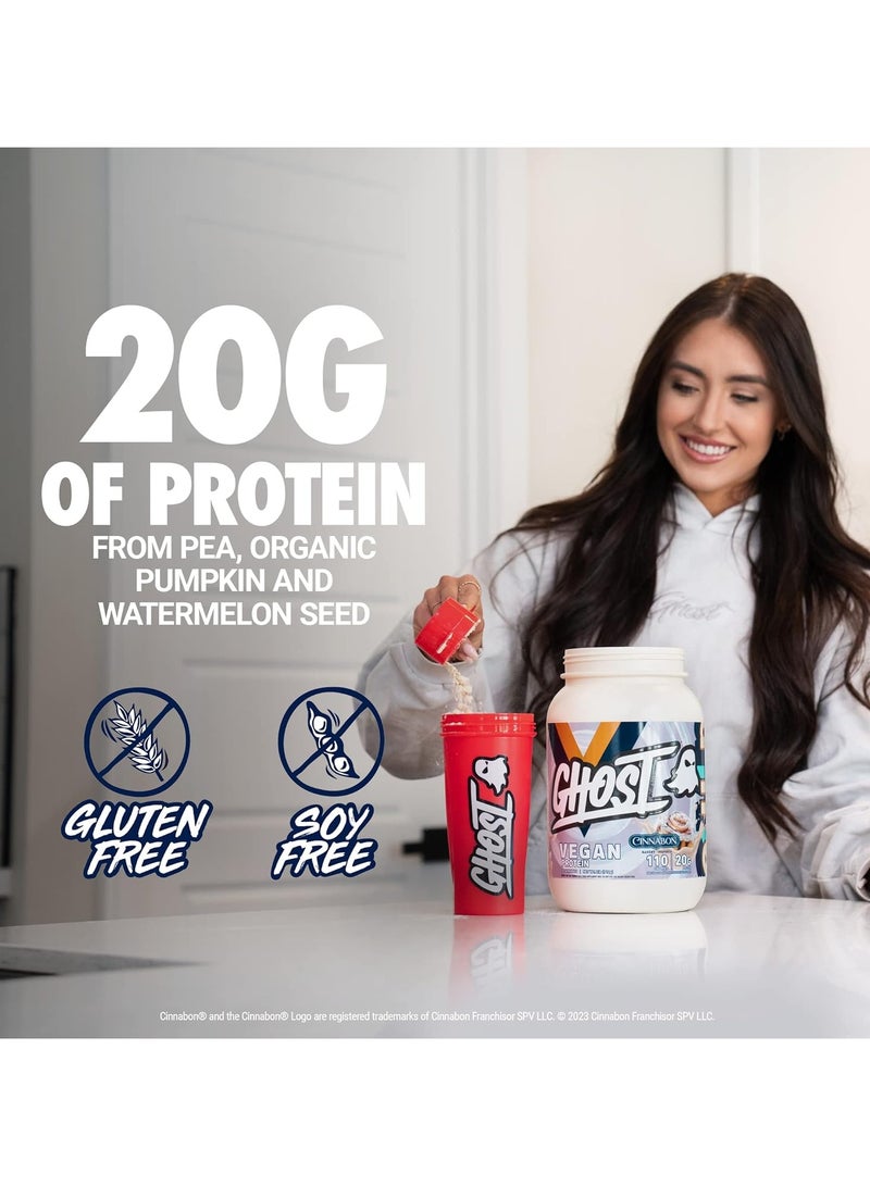 Ghost Vegan Protein 910g Cinnabon Flavor 28 Serving