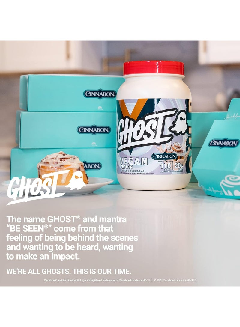 Ghost Vegan Protein 910g Cinnabon Flavor 28 Serving