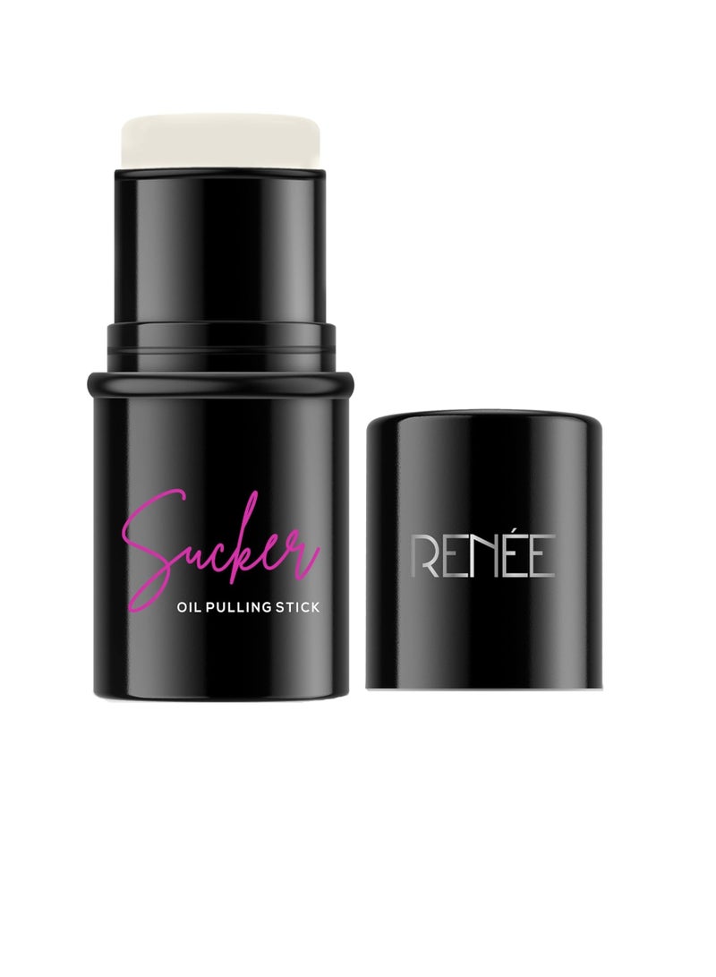 RENEE Sucker Oil Pulling Primer Stick 5gm Instantly Mattifies and Smoothens Skin Texture Enriched With Cocoa Butter Argan and Macadamia Oil Reduces Shine Due to Excess Oil  Blurs Pores