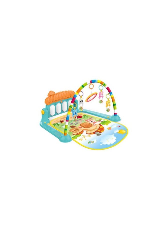 Baby Gym Play Mat with Piano Keyboard Educational Rack Crawling Mat