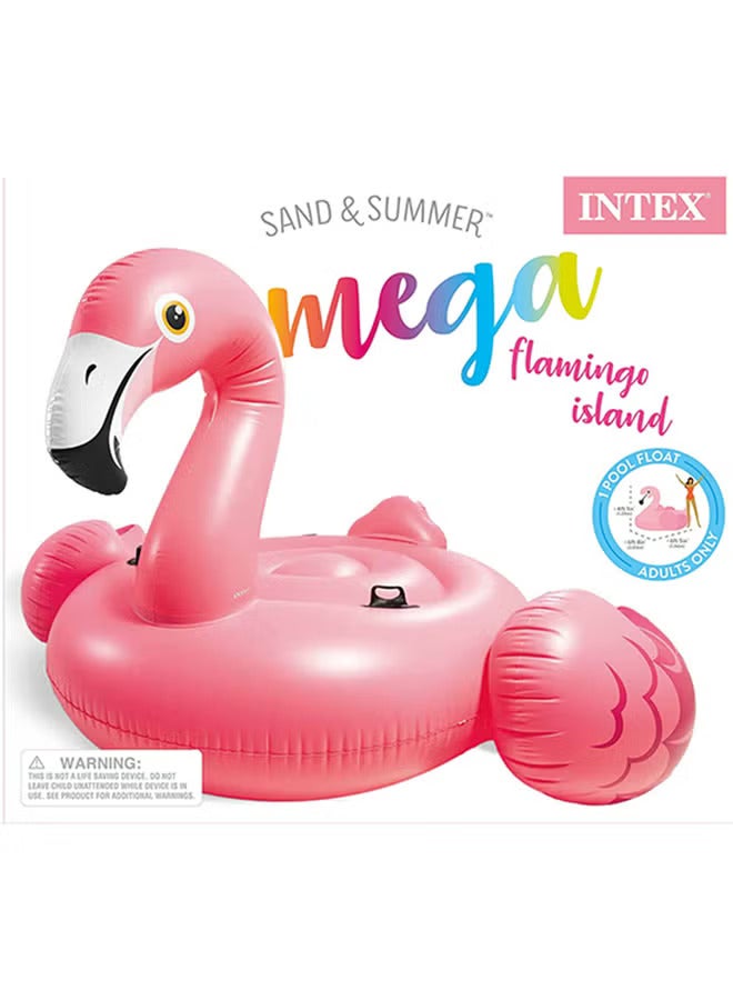 MEGA FLAMINGO ISLAND Inflatable Pool Float Raft Toy For Summer 218x211x136cm