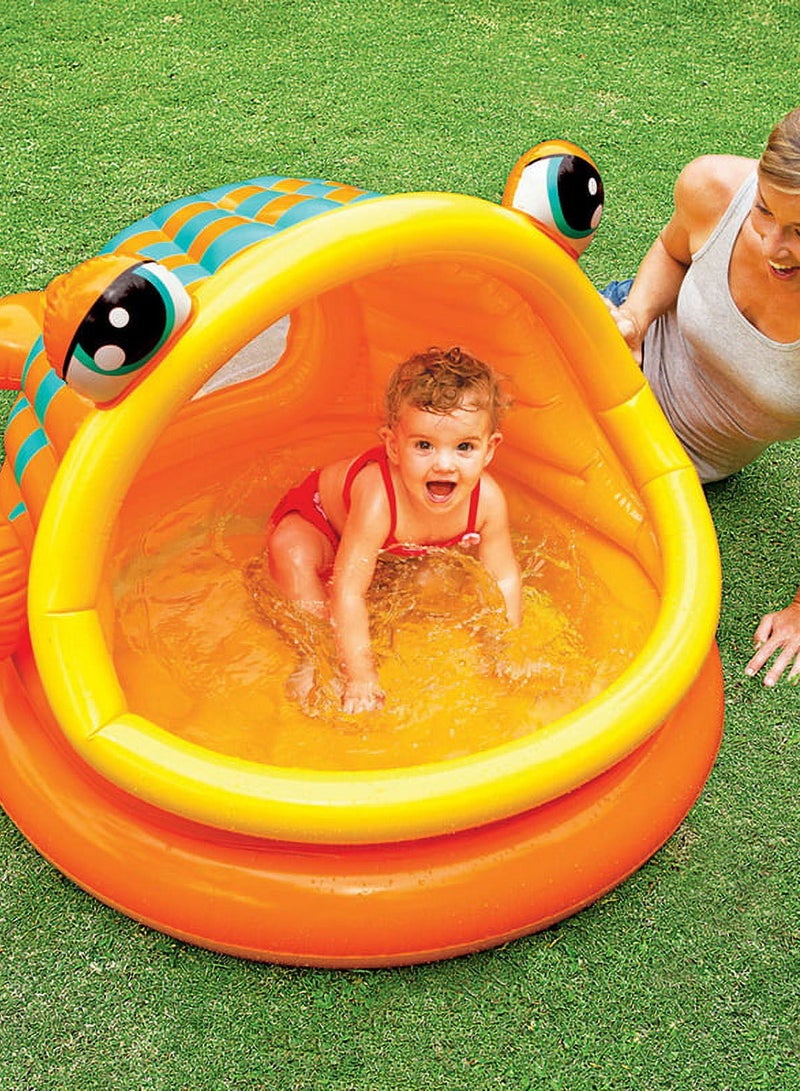 Inflatable LAZY FISH SHADE BABY POOL for kids 1 to 3 years old