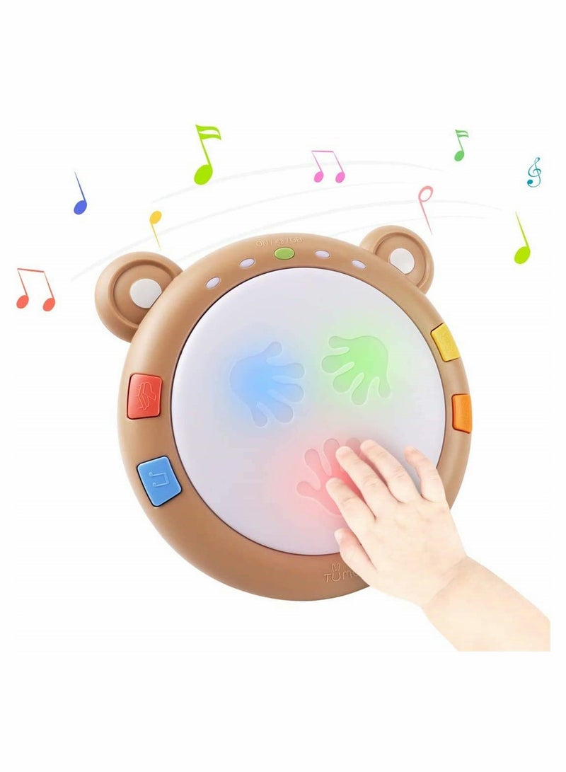 Babies Early Educational Toys, Baby Musical Electronic Toys, Light up Drum Baby Musical Instruments Sensory Baby Toy Musical Toys Gift for Infants, Toddlers, Boys, Girls